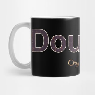 Douglas Grunge Text Mug